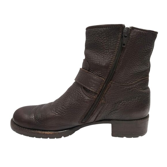 GRAVATI Wilkes Bashford Pebbled Leather Moto Boot - Picture 6 of 12